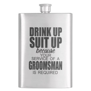 Drink omhoog, pak omhoog GROOMSMAN Gift Flacon