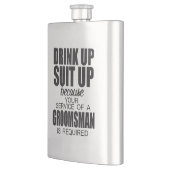 Drink omhoog, pak omhoog GROOMSMAN Gift Flacon (Links)