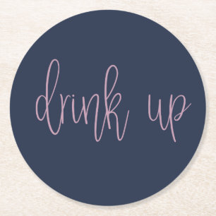 Drink omhoog ⎢ rond papier onderzetter