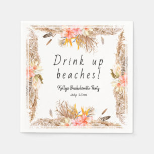 Drink omhoog stranden vrijgezellenfeest servet