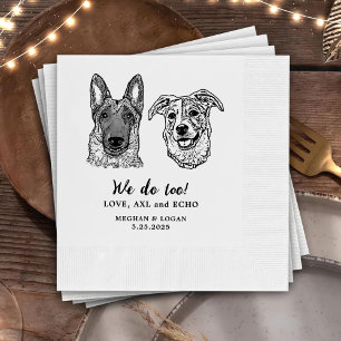 Drink On Us Pets Aangepaste handtekening Trouw Servet