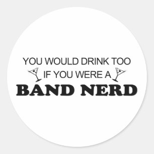 Drink ook - Band Nerd Ronde Sticker