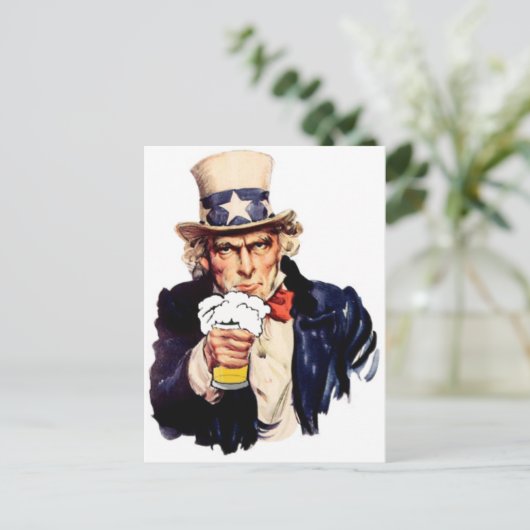 Drink oom Sam Briefkaart (Staand voorkant)