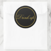 Drink op bruiloft Sticker Black Gold (Tas)