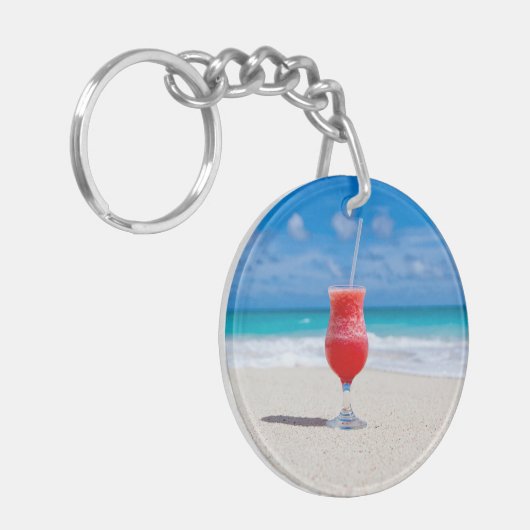 Drink op de sleutelketen van de Beach Sleutelhanger (Voorkant Links)