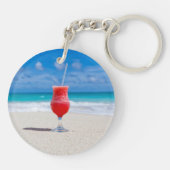 Drink op de sleutelketen van de Beach Sleutelhanger (Achterkant)