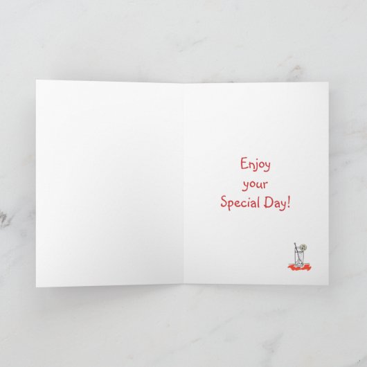 Drink op een glazen verjaardag kaart (Binnen)