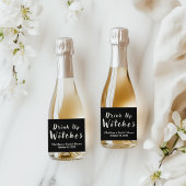 Drink Op Heks Wijn Fles en Dranklabel Wijn Etiket