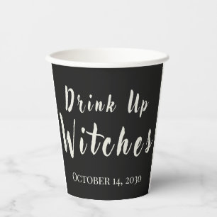 Drink Op Heksen Grappig Halloween Zwart Papieren Bekers
