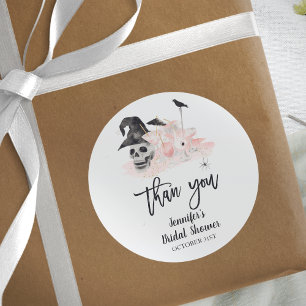 Drink Op Heksen Halloween Bruiloftsborrel Ronde Sticker