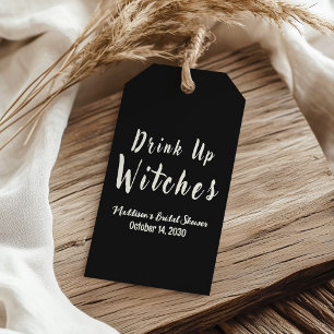 Drink Op Heksen Halloween Meiden Nacht Zwart Cadeaulabel