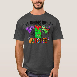 Drink op heksen Hippie Halloween, Wine Lovers Tric T-shirt