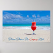 Drink op het poster van de Beach (Voorkant)