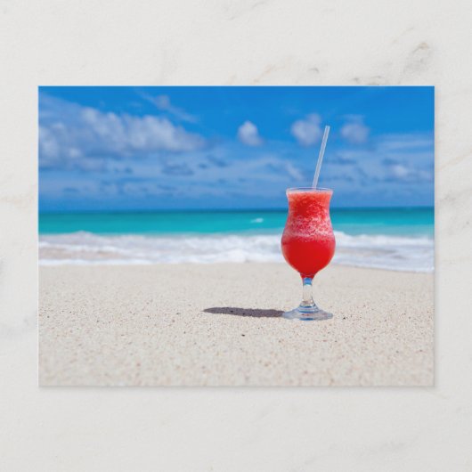 Drink op het strand briefkaart (Voorkant)