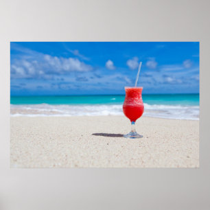 Drink op het strand poster