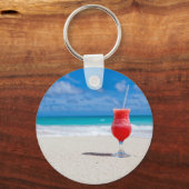 Drink op het strand sleutelhanger (Voorkant)