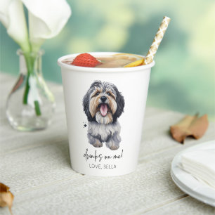 Drink op mij! Havanese Hond Bruiloft Papieren Bekers