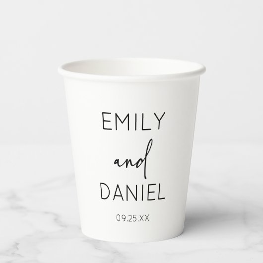 Drink op mij! Havanese Hond Bruiloft Papieren Bekers (Achterkant)