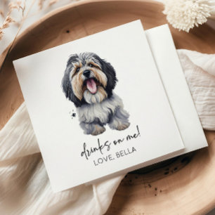 Drink op mij! Havanese Hond Bruiloft Servet