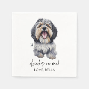 Drink op mij! Havanese Hond Bruiloft Servet