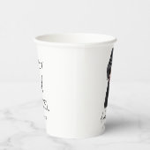 Drink op mij! Zwart Russisch Terriër Hond Bruiloft Papieren Bekers (Rechts)