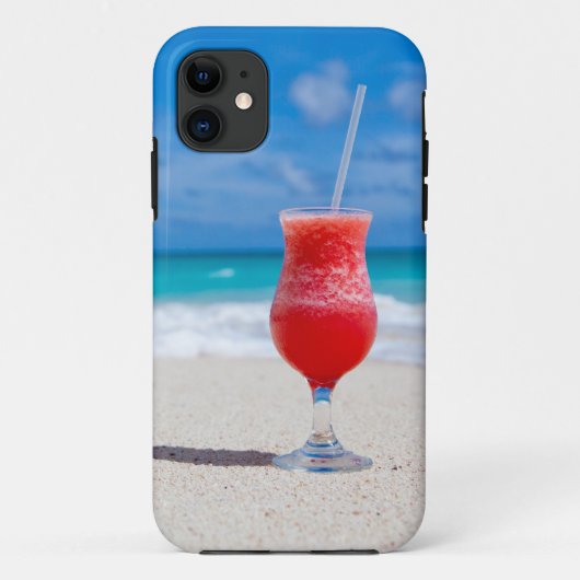 Drink op strand iPhone case (Achterkant)