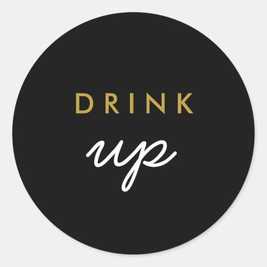 Drink op Welkomsttas Sticker (Voorkant)