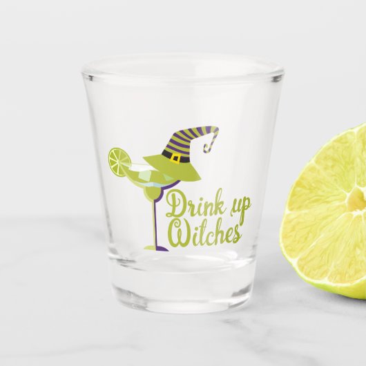 Drink op Witches Halloween Humor Shot Glas (Voorkant)