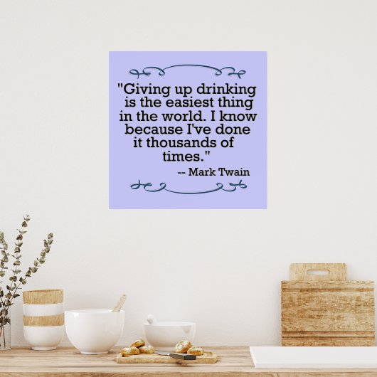 Drink opgeven poster (Keuken)