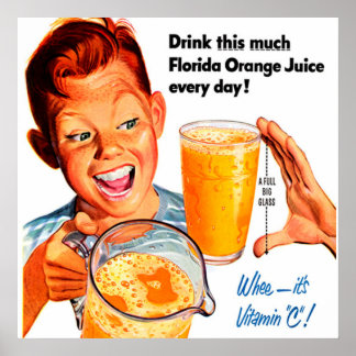 DRINK ORANJE poster JUICE