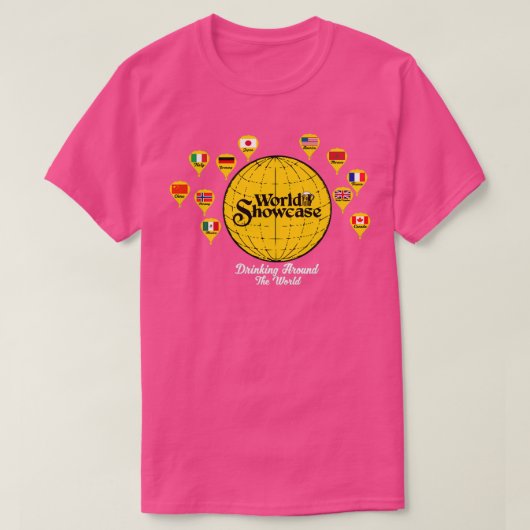 Drink over de hele wereld t-shirt (Design voorkant)