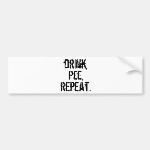Drink Pee Herhalen Bumpersticker