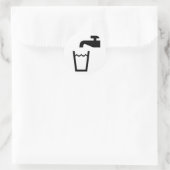 drink-pictogram ronde sticker (Tas)