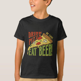 Drink Pizza is koude, eende biesgriep koken T-shirt