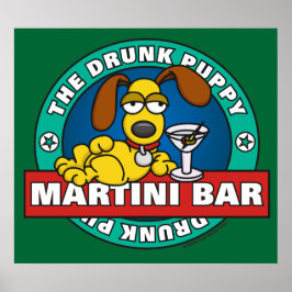 Drink Poster Puppy Martini Bar