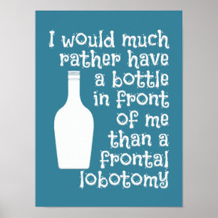 Drink poster van de de douanekleur van de humor