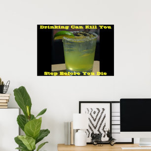 drink posters op groen