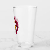 Drink rode en witte collarette Dahlia Floral Glas (Links)