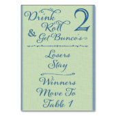Drink, rol en haal Bunco's Table Card #2 Kaart (Voorkant)