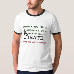 Drink Rum maakt je een piraat T-shirt