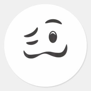 Drink ruw mondkapje ronde sticker