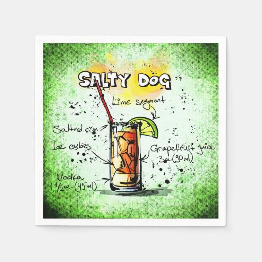Drink Salty Dog Recipe Servetten (Voorkant)