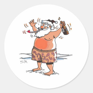 Drink Santa Grote-ronde stickers