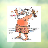 Drink Santa raam klampen voorste stick Raamsticker (Vel 3)