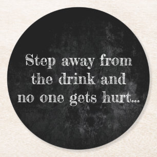 Drink Saver Chalk Bescherm het terwijl u weggaat Ronde Kartonnen Onderzetter