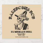 Drink skelet Sjabloon Bier Etiket (Enkel label)