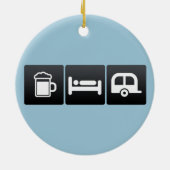 Drink, Slaap en Campers Keramisch Ornament (Achterkant)