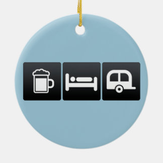 Drink, Slaap en Campers Keramisch Ornament