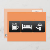 Drink-, slaap- en luchtverkeersregeling briefkaart (Voorkant / Achterkant)