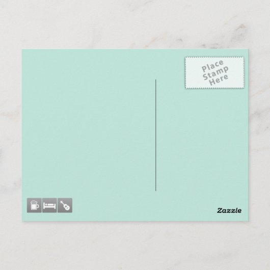 Drink, Slaap en Ukuleles Briefkaart (Achterkant)